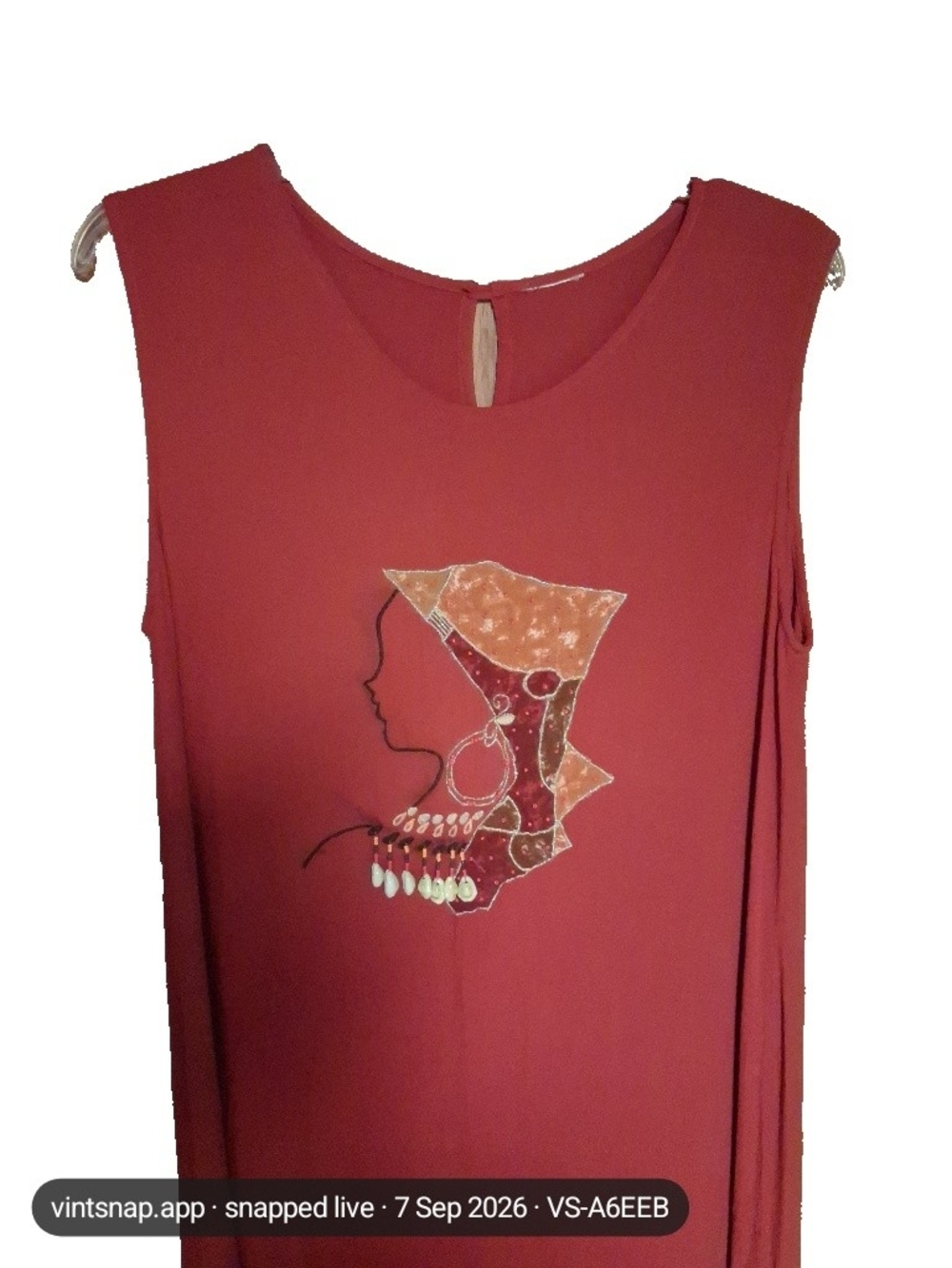 Source Unknown Red Sleeveless Graphic Camisole